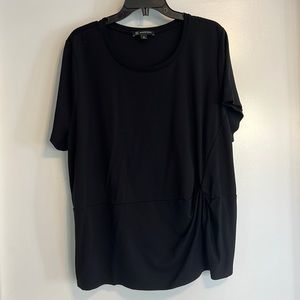 INC Black top with drape detail